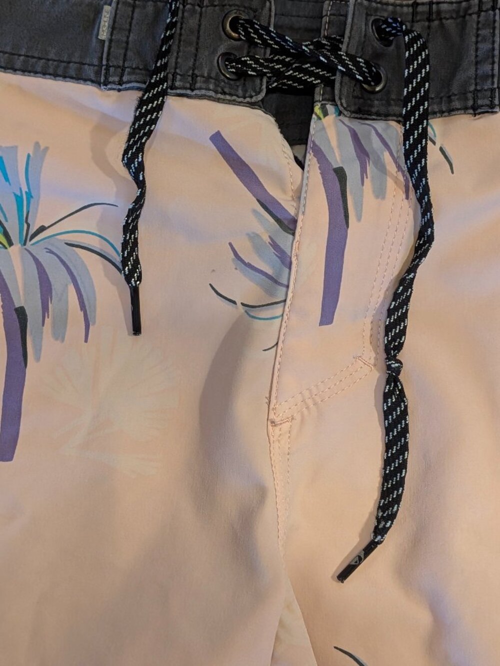 Quicksilver Highline SurfSilk Vintage Board Shorts Palm Tree Print - Picture 4 of 9